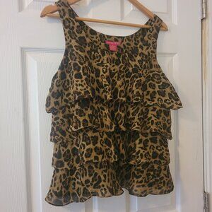 Sunny Leigh Womens Sleeveless Animal Print Size M